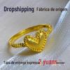Vietnam Shajin Love Wire-drawing Ring Anel de nicho feminino de alta qualidade com coração aberto sem queda de fornecimento ao vivo