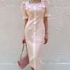 Vestido Delgado Elegante Francés de Alta Gama Dongdaemun para Mujer Coreana