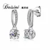 Desini Joyería Nueva de Plata S925 Diseño Original Personalizado Pendientes Geométricos Simples de Diamante Moissanita Joyería Fina