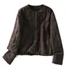 Toma Real de la Nueva Chaqueta de Algodón Grueso Retro de Invierno 2025 Chaqueta Cálida Acolchada con Chaqueta de Algodón de Cuadros Teñidos para Mujer