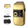 KM-2028 Kemei Depilador corpo oscilante lavagem corporal corpo de metal display LED LCD barbeador elétrico