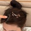 Grampo de cabelo para cachorro dachshund, acessório de cabelo feminino divertido, fofo, bacana, clipe lateral, franja, clipe lateral, fone de ouvido longo