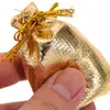 Suministro Directo de Fábrica Bolsas Doradas con Cordón para Joyería, Manualidades y Regalos