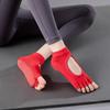 Meias de Yoga Femininas Antiderrapantes Finas Dedos Abertos Sem Calcanhar Cinco Dedos Meias de Pilates Cor Lisa Verão Fitness Estúdio de Yoga Especial
