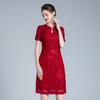 Shenzhen high-end vestido de noiva pequena mãe 2023 verão manga curta tamanho grande vestido diário uma geração de cabelo