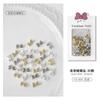 Joias de unha laço de metal laço simples gravata borboleta ouro e prata japonês fita tridimensional borboleta joias de unha 30 peças