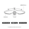 Transmisión en Vivo Más Vendido Pulsera Octagonal Corte Rosa Incrustada con Diamante de Alto Carbono Piedra Preciosa de Color Padparadscha Joyería Dropshipping