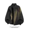 Chaqueta Funcional de Estilo Urbano Vintage de Corte Limpio para Hombre, Abrigo de Marca de Tendencia con Silueta Desestructurada, Cuello Alto Estilo Americano, Prenda Superior Fresca y Elegante