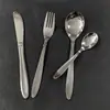 Faca, Garfo, Colher de Cabo Pontiagudo de Aço Inoxidável Criativa para Uso Doméstico, Faca e Garfo Ocidentais para Bife, Colher de Bolo, Garfo de Frutas, Colher de Café, Colher de Iogurte