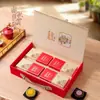 Caja de Embalaje para Pasteles de Luna del Festival del Medio Otoño Modelo Nuevo 2026, Caja Vacía, Caja de Regalo de Pastelería para Pasteles de Luna Snowskin de una Sola Capa con Asa Estilo Nacional