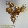 Simulación Flor de Año Nuevo Eucalipto Dorado Hoja de Ginkgo Flor de Plástico Cubeta de Año Nuevo Arreglo Floral de Phalaenopsis Combinación Dorada
