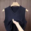 Otoño 2026 Nuevo Chaleco de Punto para Hombre Joven Suéter de Cuello V Jersey Chaleco de Negocios Suéter