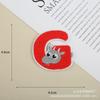 Suministro directo de pegatinas de tela con letras en inglés de animales creativos, pegatinas bordadas multicolores, accesorios de ropa, calcomanías decorativas para equipaje