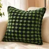 Decoração de Casa de Luxo Leve Almofada Estilo Retrô Sensação de Alto Padrão Verde Almofada de Sofá Almofada Almofada de Encosto de Cama Encosto de Assento