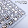 Atacado nail art pontiagudo fundo diamante cristal de cristal K9 açúcar líquido vermelho explosões retangular ângulo reto grande cristal açúcar unha broca jóias