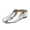 Sandalias slip-on elegantes y versátiles con tacón oculto, perfectas para ir al trabajo, nueva colección de otoño para mujer, sencillas y cómodas, fáciles de poner