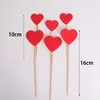 Inserto para pastel de amor estrella grande y pequeño tarjeta de inserción decoración de pastel de cumpleaños dorado y plateado forma de corazón estrella de cinco puntas paquete de 6
