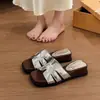 Pantuflas Francesas de Lujo Estilo Hada 2026 Nueva Moda de Verano para Mujer Sandalias de Playa Gruesas de Suela Suave Nicho