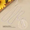 Cadena corta de personalidad rectangular de circón de moda para mujer, cadena para el cuello de mujer, nueva moda europea y americana, cadena para la clavícula de mujer al por mayor
