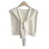 Elegante chal de punto, estilo coreano, nueva prenda exterior de primavera y otoño para mujer, chal de color liso, chal versátil de lana tejida, al por mayor