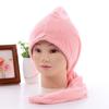 Touca Espessa de Coral Fleece para Secar Cabelo Toalha Absorvente para Secar Cabelo Toalha de Lavar Cabelo Touca para Enrolar Cabelo Fofa Touca de Banho Venda por Atacado Doméstico