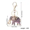 Llavero de Elefante de Nariz Larga Pintura Metálica Elefante de Aceite Bolsas de Diamantes Colgante Atracciones Turísticas de Tailandia Regalos al por Mayor