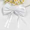 Fita longa de cetim brilhante acessório de laço com strass clip de cabelo DIY elástico de cabelo decoração de caixa de presente para roupas infantis produto semiacabado