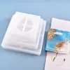 Molde de Resina de Cristal DIY Amapola Nuevo Cenizero Cuadrado Translúcido de Alto Brillo Molde de Silicona Europa
