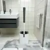 Cepillo de Inodoro de Lujo para el Hogar sin Rincones Muertos, sin Taladro, Ahorrador de Espacio para Limpieza de Baño