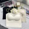 Paquete de Perchas Camisola de Verano Sin Costuras Espalda Cruzada Copa Fija Sexy Cuello Bajo Puro Doble Tirante Envoltorio para el Pecho