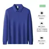Camiseta de manga larga de otoño elástica antiarrugas transpirable de talla europea transfronteriza con cuello, top de trabajo unisex, camiseta polo hecha a medida