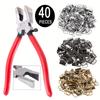 40 piezas de 3 hilos teñidos con clip de cola de 25 mm con llavero, clip de cola de metal, accesorios de equipaje, clip de correa transfronterizo de Amazon