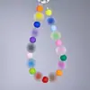 Pulsera Lanyard para Teléfono Cadena de Muñeca Llavero Colgante para Bolso Perla de Colores Dopamina Tacto Mate Antiperdida
