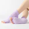Meias de Yoga com Dedos Abertos para Mulheres Meias de Yoga com Dedos para Massagem Meias Esportivas com Dedos