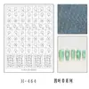 Adesivos de Unha Artística Transparentes Vazados Florais de Primavera Design Pintado à Mão Flor de Cinco Pétalas Trevo de Quatro Folhas Rosa Modelo de Adesivo de Unha