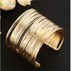 Pulsera de Puño Ancha para Mujer Brazalete en Capas Hueco Diseño Único para Fiesta de Mujer Moda Retro Pulsera de Aleación