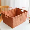 Cesta de Tecido Grande com Aro Amarelo Estilo Francês, Cesta de Tecido Feita à Mão, Cesta para Armazenar Roupas, Cesta para Armazenar Diversos, Cesta para Roupas Sujas