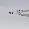 Acessórios europeus e americanos criativos simples em liga metálica em formato de coração, coração de pêssego, duas cores, com gota, furo grande, contas para pulseira DIY, contas soltas
