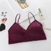 Cross-border Supply Bear Camisole Mulheres Roscado Back-Wrapped peito sem costura de aço Ring-Free Underwear com almofada peitoral
