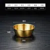 Tazón para Vino de Arroz Coreano de Acero Inoxidable 304, Tazón Dorado para Bocadillos con Asa, Tazón Especial para Arroz para Restaurante, Tazón para Sazonar y Preparar