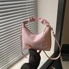 Bolso plisado de alto diseño de nicho, Nuevo bolso cruzado de moda Verano 2026, Bolso de mano simple, Estilo coreano