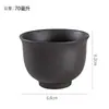 Taza de té morada de arena de cinnabrio al por mayor, grande y pequeña, taza de té Pu'er Kung Fu, taza de té pequeña de cerámica de cinnabrio, taza de boca recta con esmalte blanco
