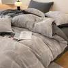 Juego de cuatro piezas de cerámica 100% algodón minimalista ligeramente cepillado de alta gama, algodón puro con un toque vintage y jacquard tridimensional para dormitorio