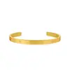 Pulsera Clásica Europea y Americana de Acero Inoxidable Abierta con Oro de 18K, Pulsera que No se Desvanece para Mujer, Conjunto de Pulseras de Circonita de Alta Gama