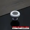 Manijas de Cerámica Coloridas para Gabinetes y Muebles, Perillas Redondas Minimalistas Modernas Pastorales de un Solo Agujero para Puertas de Gabinete y Cajones
