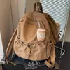 Mochila Casual para Mujer de Gran Capacidad Moderna Estudiante de Secundaria Estudiante Mochila Escolar Plisada Bolsa de Tela Estilo Coreano Mochila de Viaje
