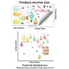 Pegatinas de Conejo de Huevo de Pascua Transfronterizas para Ventanas, Calcomanías de Adhesión Estática para Exhibición Visual de Doble Cara en Escaparates, Al por Mayor