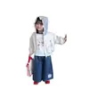 Abrigo de Primavera y Otoño para Niñas Nueva Moda Chaqueta de Cuadros Estilosa Coreana para Niños Top Casual de Retazos con Encaje para Niñas