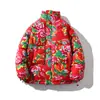 Abrigo Largo de Algodón Abrigo Flor Grande del Noreste Estilo Chino Hanfu para Hombre y Mujer Holgado Cálido A Prueba de Frío con Capucha Abrigo de Algodón Moderno para Hombre y Mujer