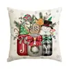 Funda de cojín para sofá temática de Navidad de Amazon transfronteriza, decoración de ambiente navideño, funda de cojín para ventana salediza de coche